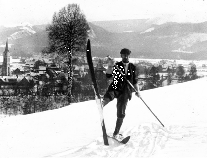 Mieczysław Karłowicz na nartach w Tatrach