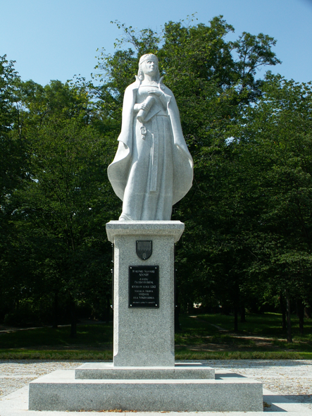 Strzegom. The monument to Czech Princess Anna Lehnická also known as Anna Přemyslovna or Anna Vratislavská.